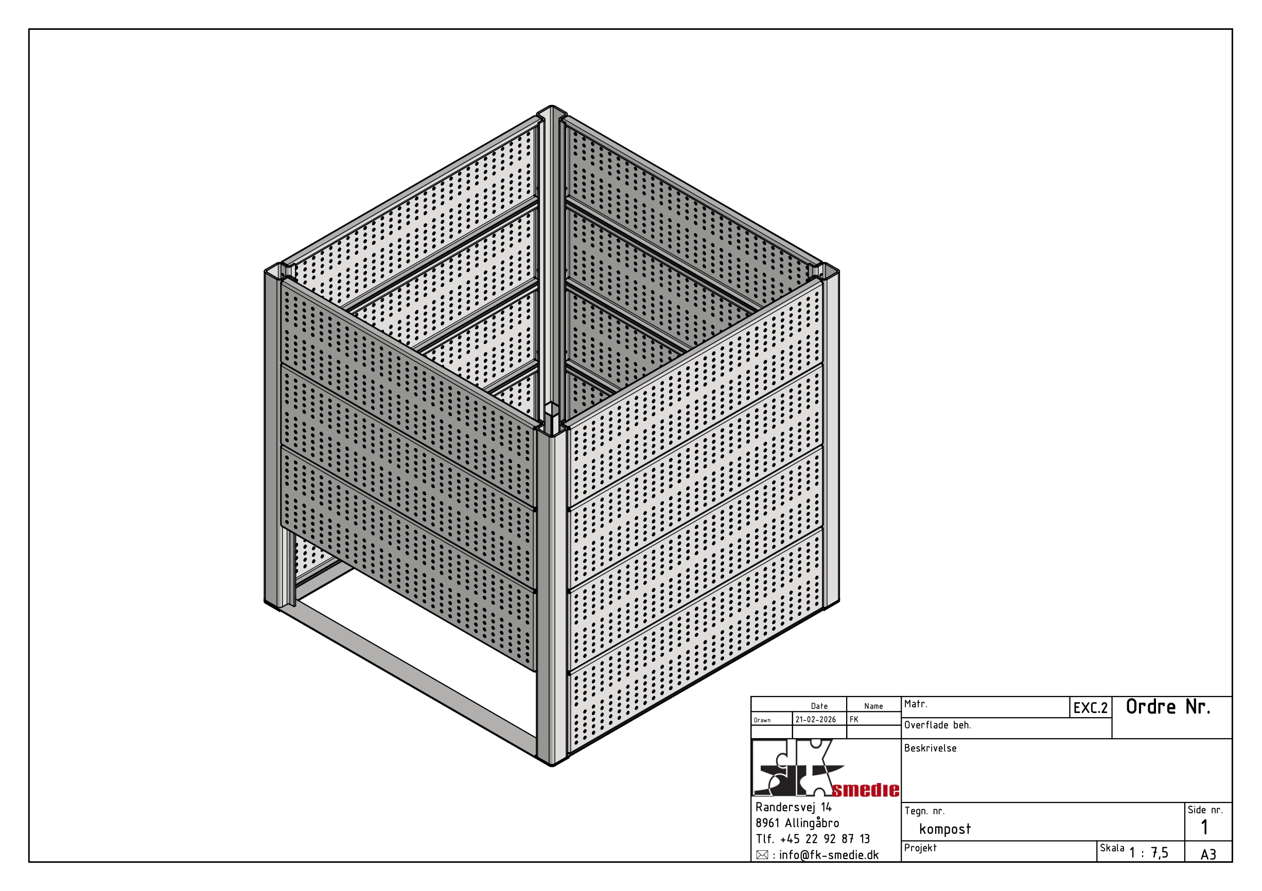 Kompostbeholder i corten – til haven