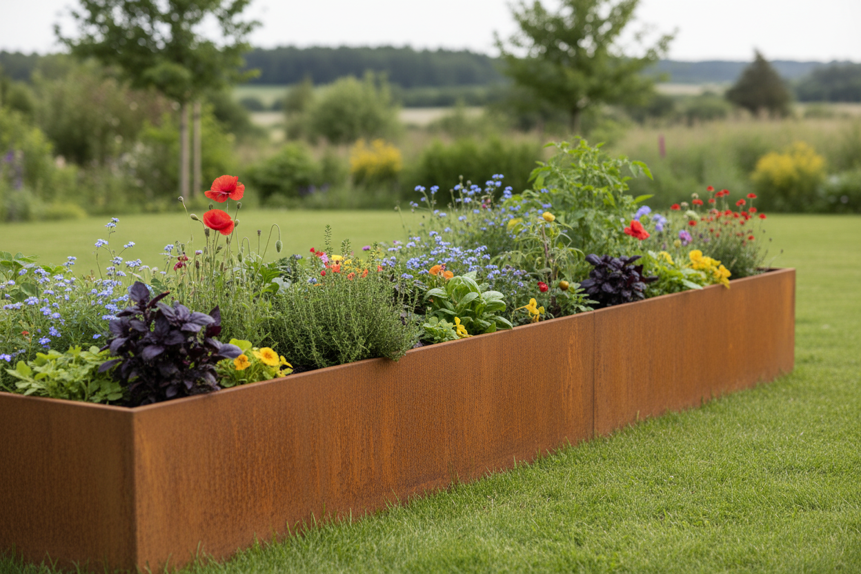 Højbed 300×40x80 cm corten